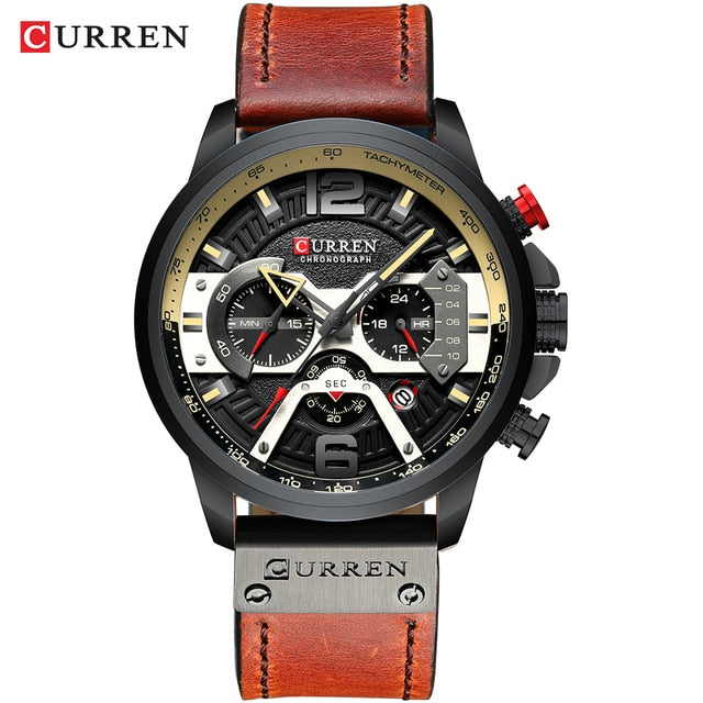 Militair Lederen Chronograaf Polshorloge