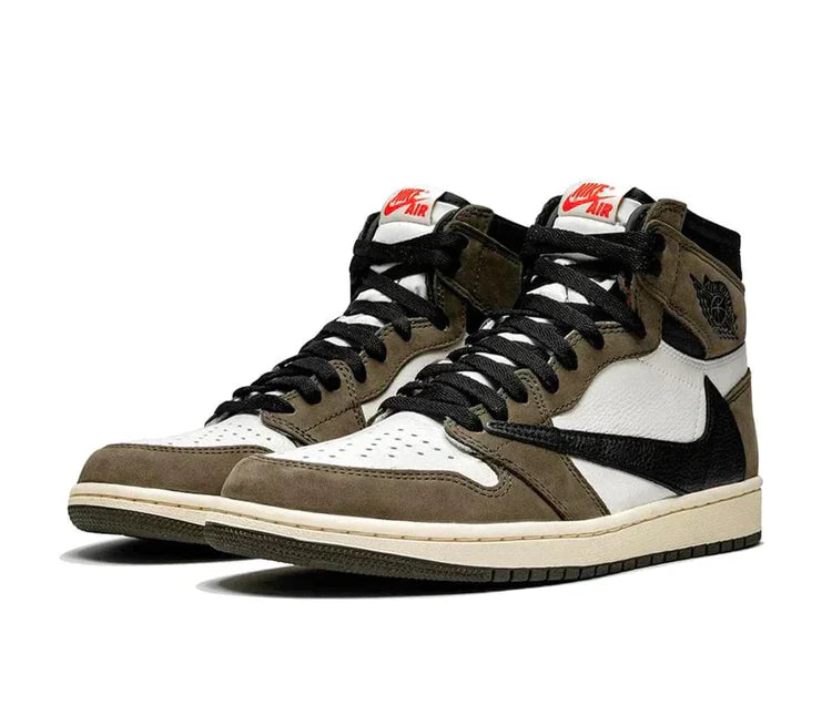 NIKE AIR JORDAN 1 TRAVIS SCOTT BRANCA MARROM