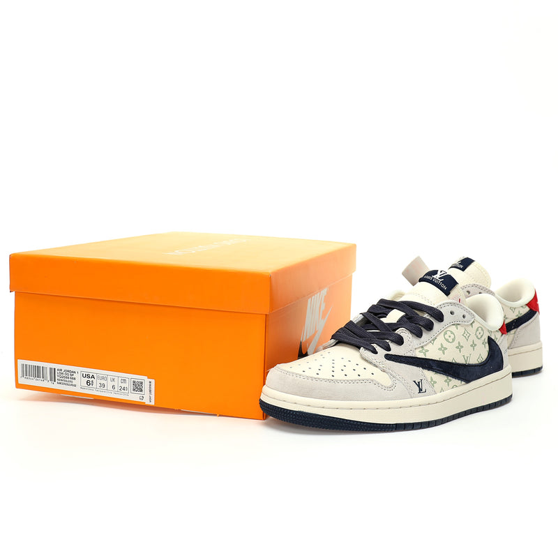 AIR JORDAN 1 LOW OG SP BEIGE/NAVY LV MONOGRAM