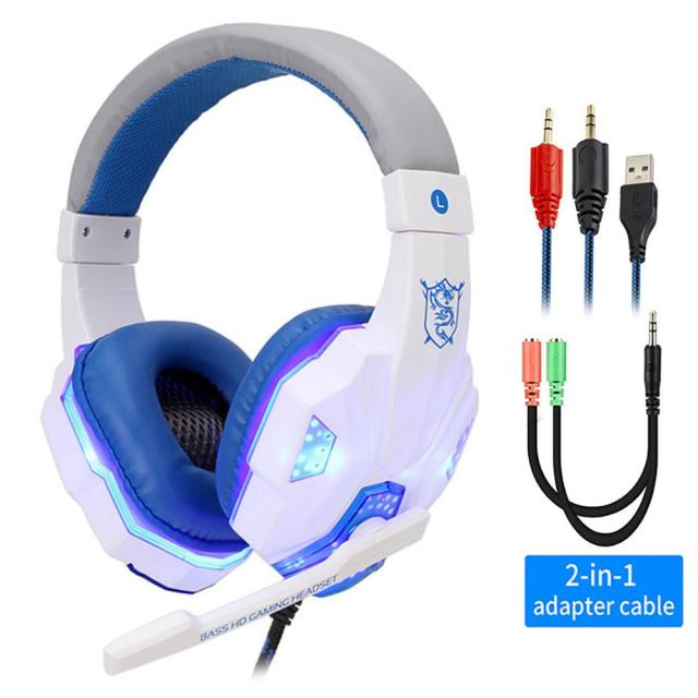 Bedrade gamerheadset met ledverlichting