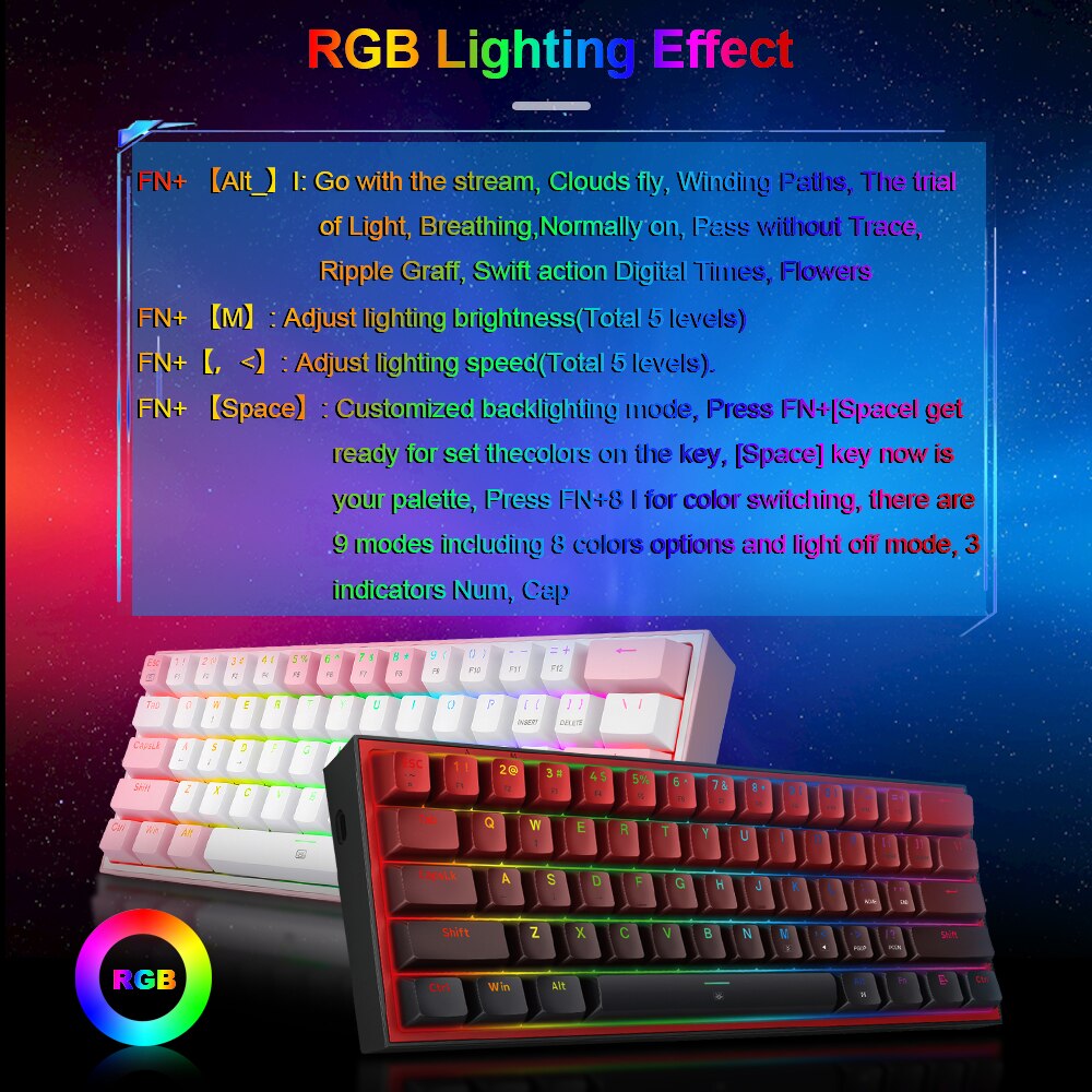 Mini Mechanisch Bedraad Gamingtoetsenbord