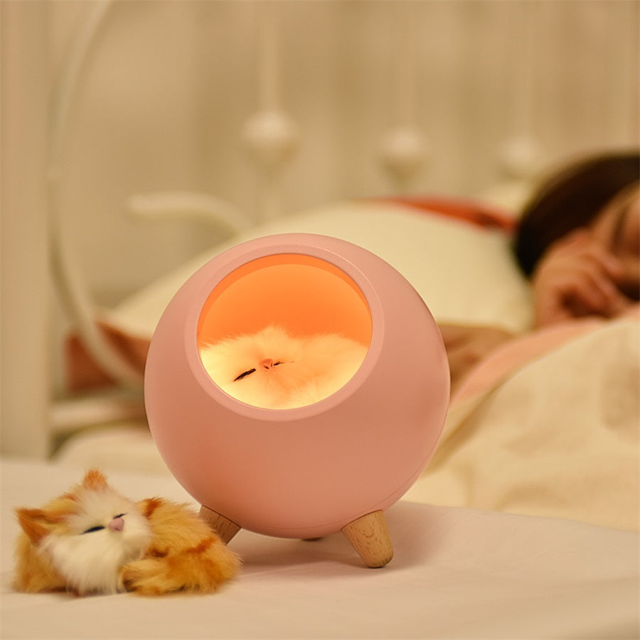 LED kattenlicht USB touch nachtlicht Bionische kat traploos dimmen sfeer nachtlampje kamerdecoratie lamp vakantiecadeau