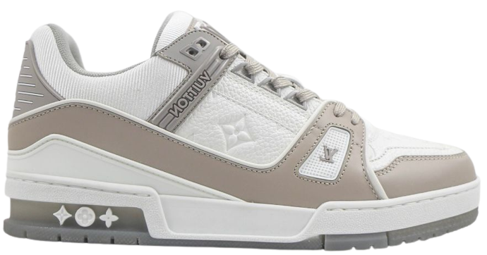 LOUIS VUITTON TRAINER LOW GREY WHITE