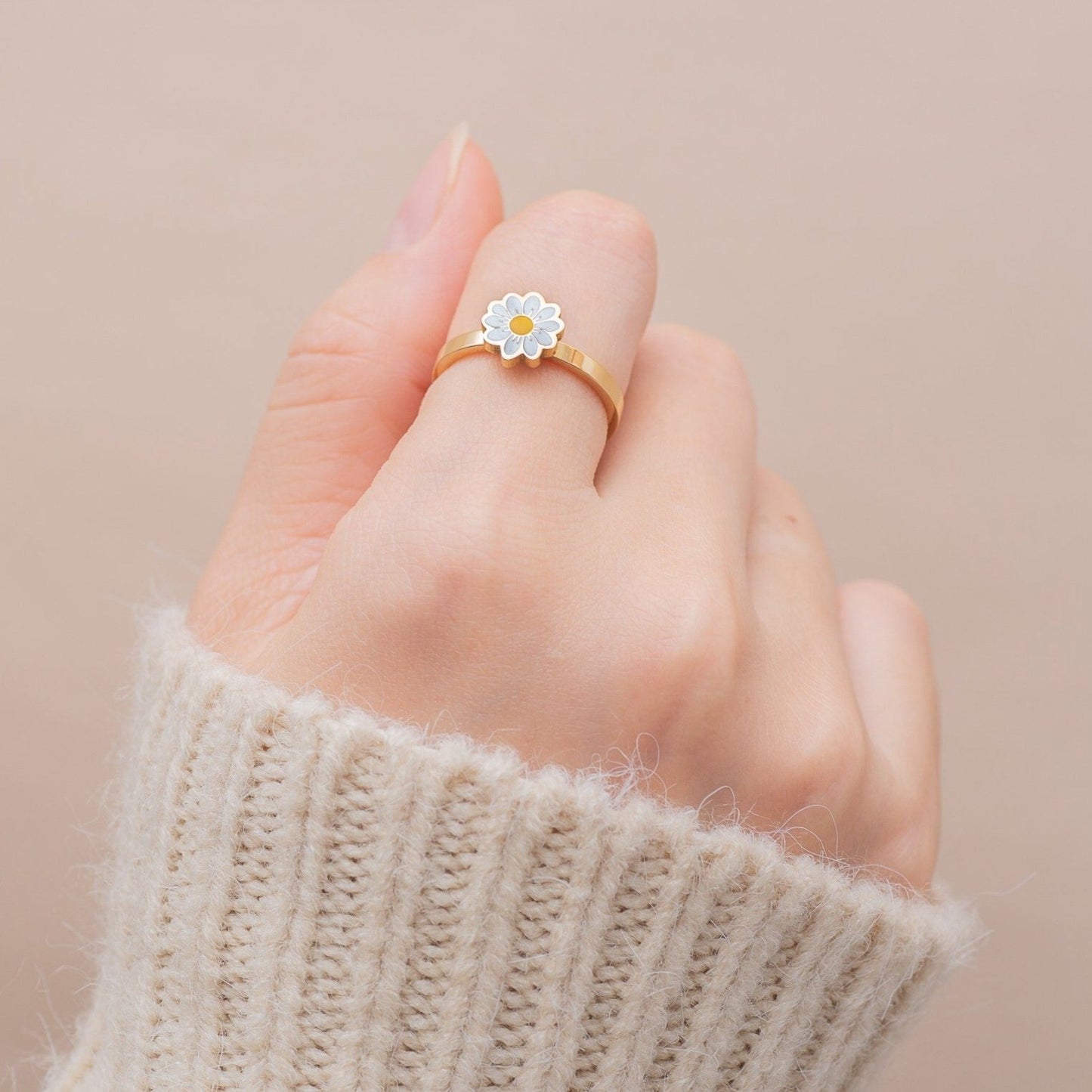 Draaiende Fidget Spinner Ring Voor Dames