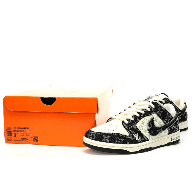 NIKE SB DUNK LOW "BLACK/BEIGE/LV MONOGRAM"