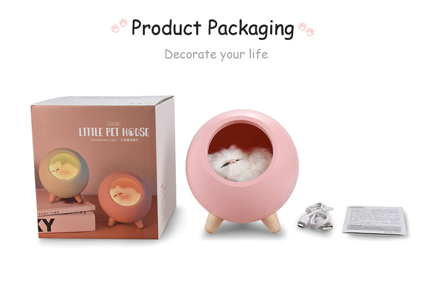LED kattenlicht USB touch nachtlicht Bionische kat traploos dimmen sfeer nachtlampje kamerdecoratie lamp vakantiecadeau