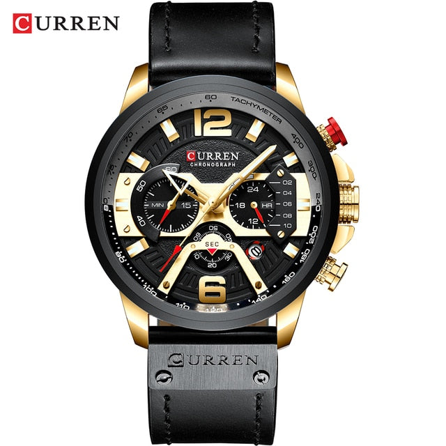 Militair Lederen Chronograaf Polshorloge
