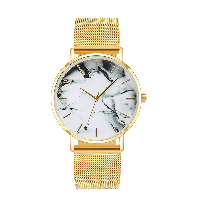 Modieus Roségoud Mesh Band Creatief Marmeren Dames Polshorloge Luxe Dames Quartz Horloges Cadeaus Relogio Feminino Dropshipping