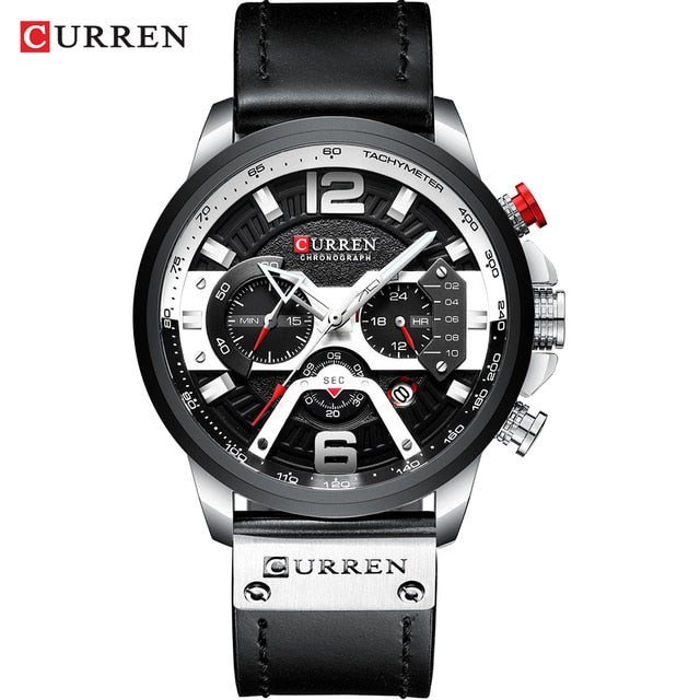 Militair Lederen Chronograaf Polshorloge