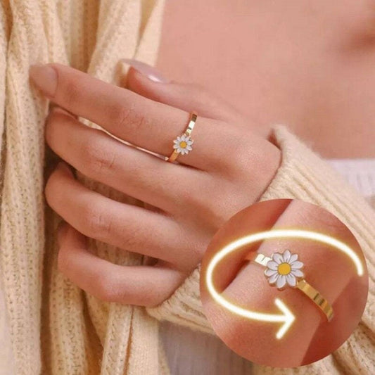 Draaiende Fidget Spinner Ring Voor Dames