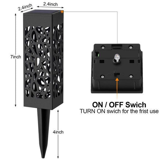 Op Zonne-energie Waterdichte Vintage Tuinlamp