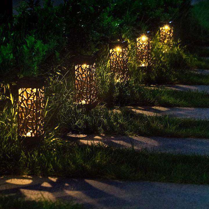 Op Zonne-energie Waterdichte Vintage Tuinlamp