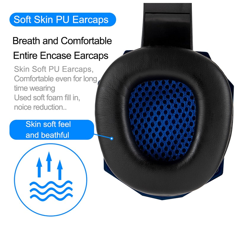 Bedrade gamerheadset met ledverlichting