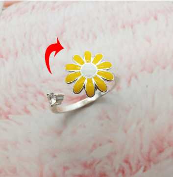 Draaiende Fidget Spinner Ring Voor Dames
